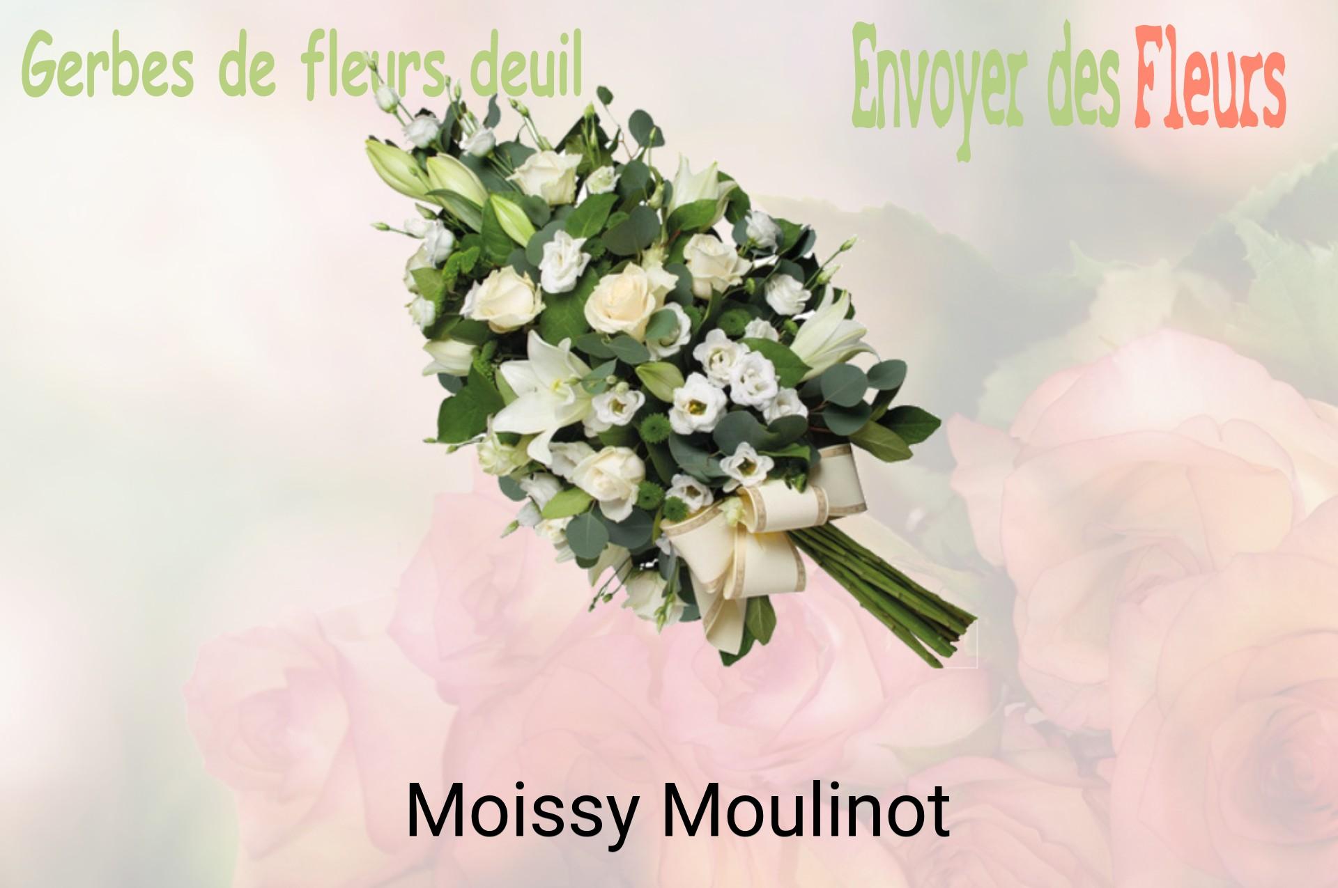 Gerbe de fleurs de deuil livrée à Moissy-Moulinot